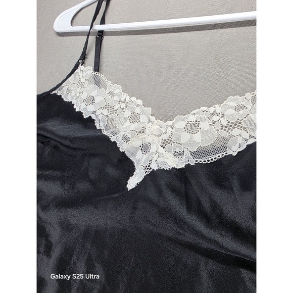 Victorias‎ Secret Satin Cami Large Black Lace Feminine Sexy Club Rave Festival - Picture 2 of 7